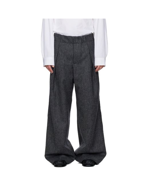 Dries Van Noten Black Wool Trousers for men