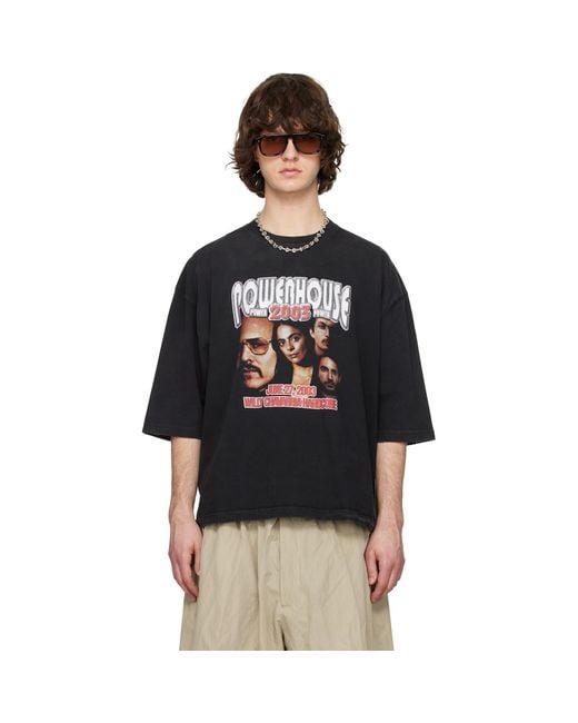 Willy Chavarria Black Powerhouse Northsider T-Shirt for men