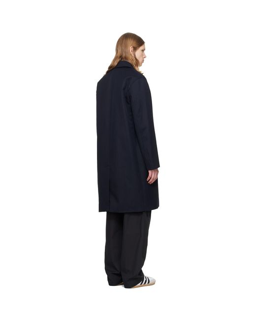 A.P.C. Blue Hugo Mac Coat for men