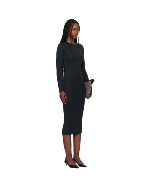 Fear Of God Black Fitted Long Sleeve Maxi Dress