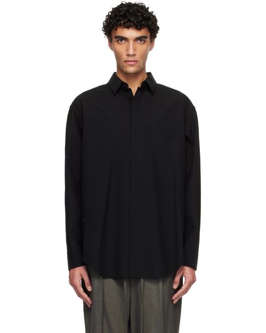 Fear Of God Black Cotton Wool Oxford Classic Shirt for men
