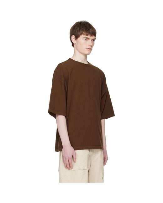 Entire studios Brown Heavy Boxy T-Shirt for men