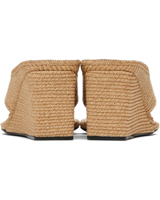 Sandales À Enfiler Beiges À Talon Cubique Et À Bride De Style Tong Alaïa en coloris Black