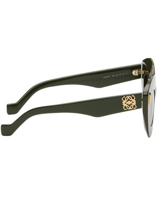 Loewe Black Green Retro Screen Sunglasses for men