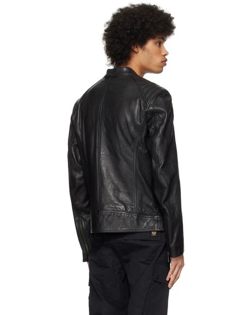 Belstaff Black V Racer Leather Jacket for men