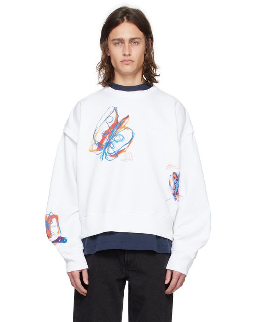 Etudes Studio White Ciment Parade Sweatshirt for men