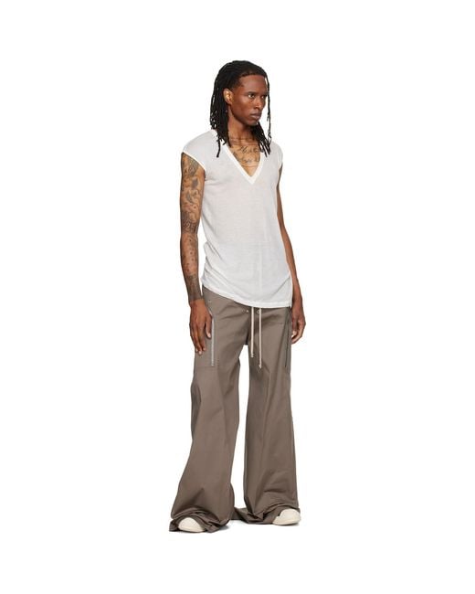 Rick Owens Brown Tower Heizer Belas Cargo Pants for men