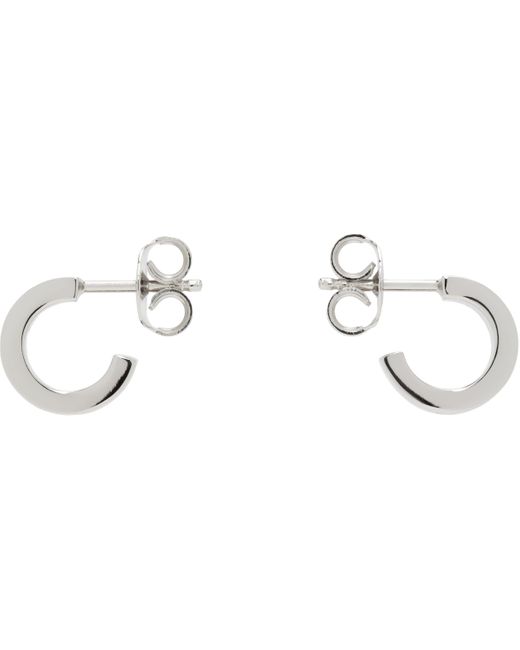 MM6 by Maison Martin Margiela Black Numeric Minimal Signature Hoop Earrings