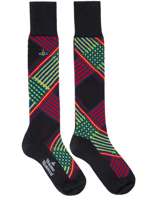 Vivienne Westwood Multicolor Combat Tartan High Socks