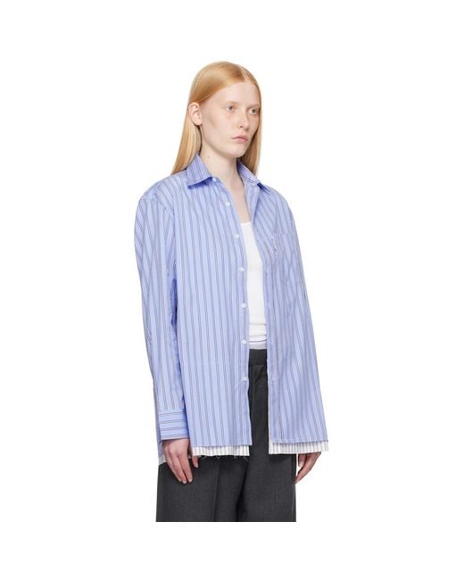 HOMMEGIRLS Blue Shirt Minidress