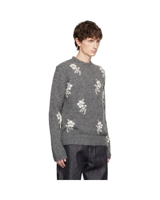 Jil Sander Black Wool Blend Crew-Neck Sweater for men