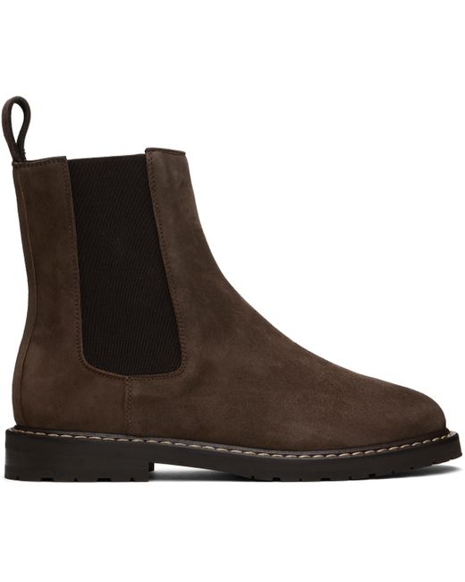 LEGRES Brown Suede Chelsea Boots