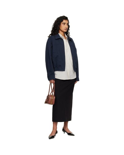 DUNST Blue Collared Blouson Jacket