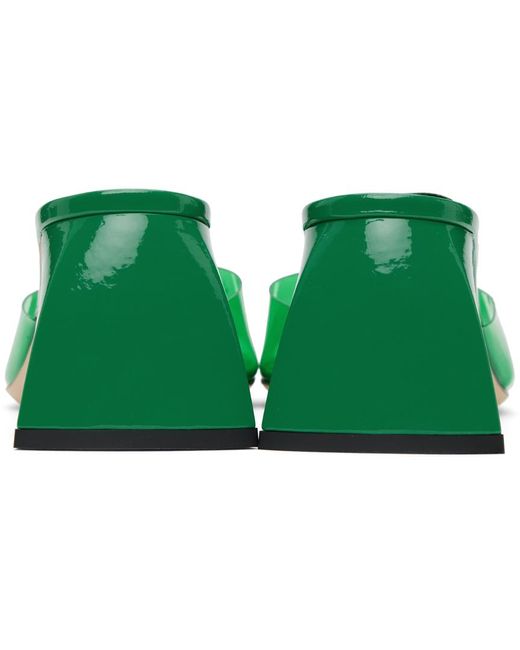 By Far Green Romy Heeled Sandals