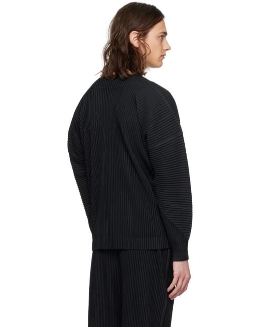 Homme Plissé Issey Miyake Black Monthly Color March Cardigan for men