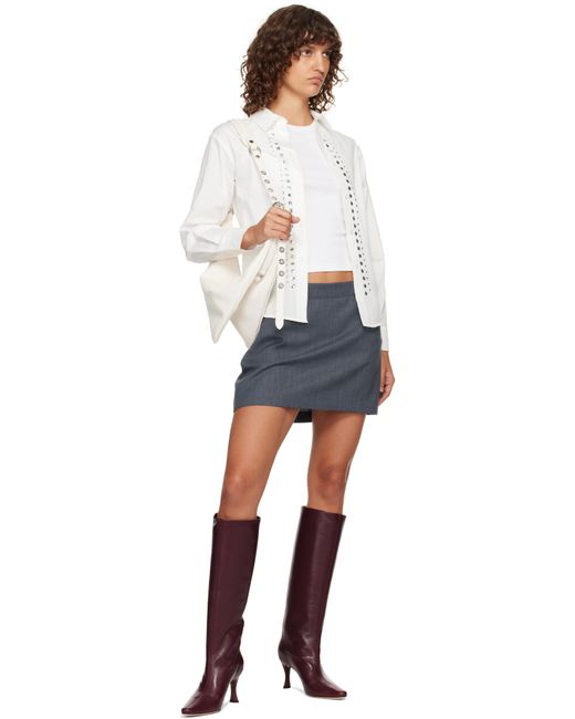 By Far Purple Burgundy Stevie 42 Knee-High Boots