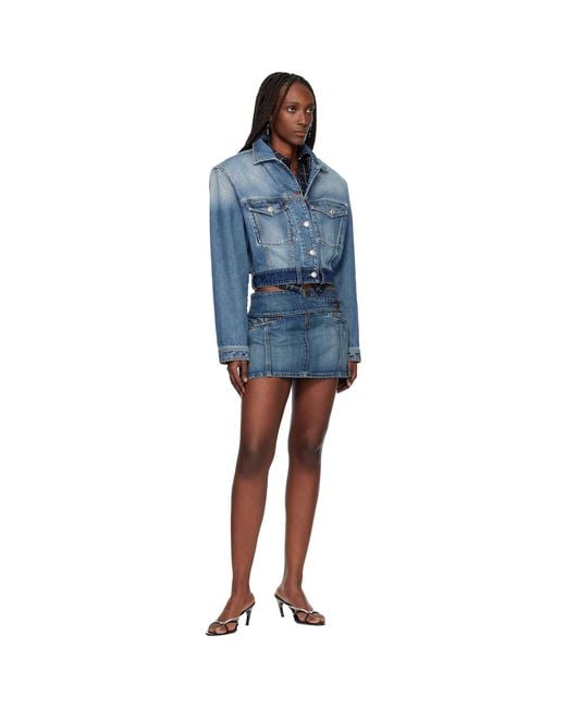 Coperni Blue Yoke Denim Miniskirt