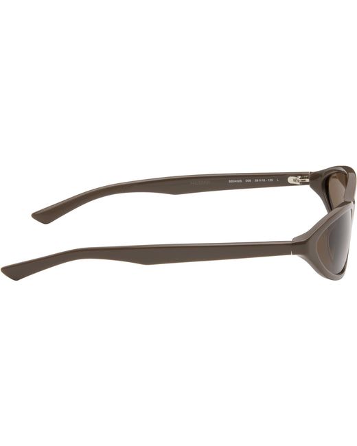 Balenciaga Taupe Neo Oval 2.0 Sunglasses in Black for Men | Lyst display picture 1