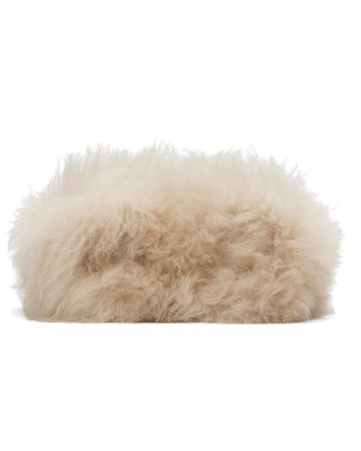 Moncler Black Snug Shearling Ballerina Flats