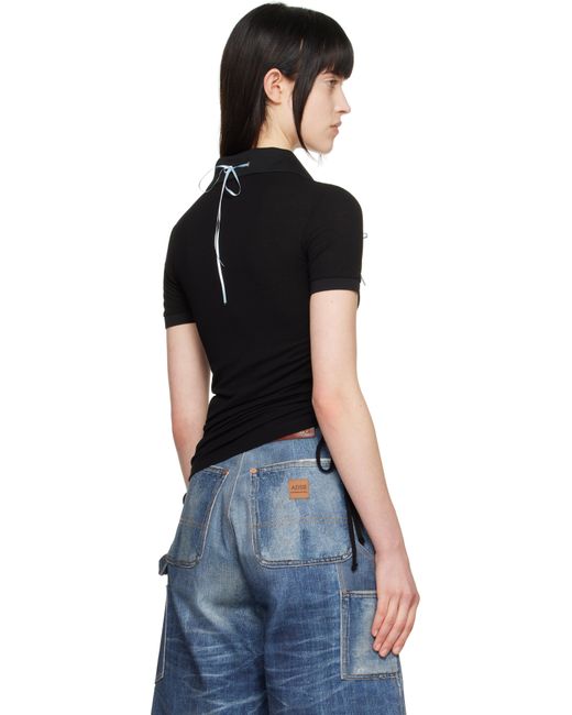 【ANDERSSON BELL】Halter String Pique Polo Shirt BLACK ANDERSSON BELL Halter String Piqué Polo in Black | Lyst