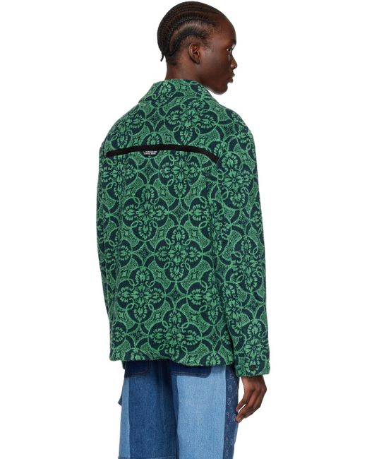 MARINE SERRE Green & Navy Towels Jacket for men