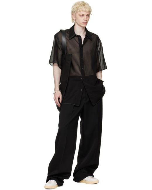 Jil Sander Metallic Silver Hoop Single Earring for men