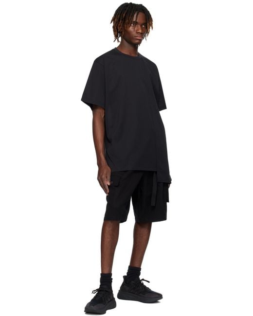 メンズ Y-3 ブラック Premium 半袖Tシャツ Black