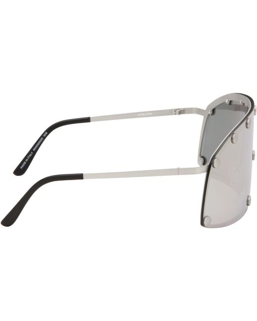 Rick Owens Gray Shielding Sunglasses