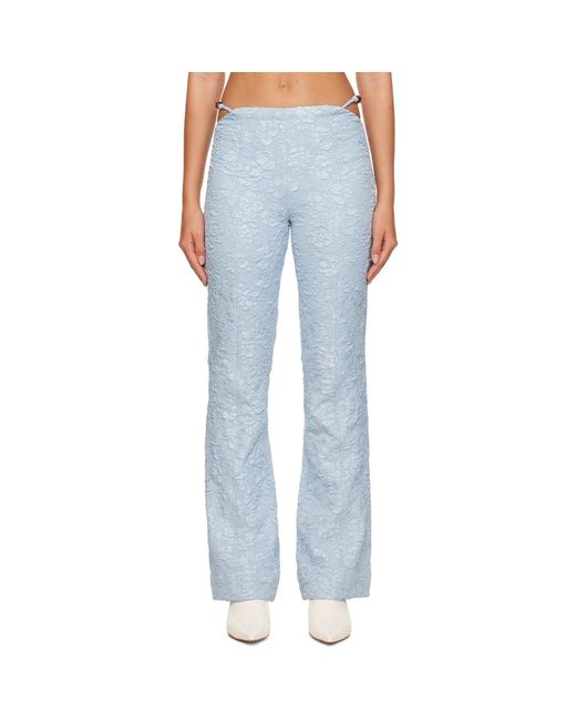 Ganni Blue Jacquard Trousers