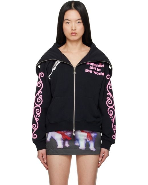 Ashley Williams ブラック Happy Manga Butterfly ジップアップ