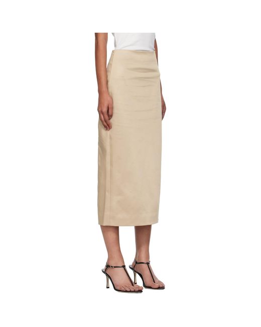 GIA STUDIOS Natural Marisol Midi Skirt