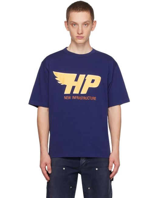 Heron Preston Blue T-shirt With Logo, for men