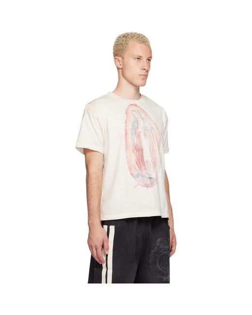 424 White Off- Virgin Mary T-Shirt for men