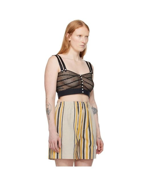 Bode Black Duet Tank Top