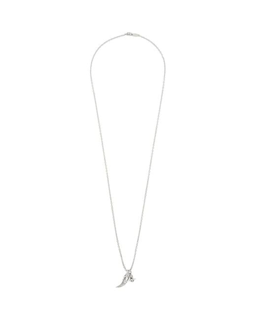Vivienne Westwood White Ernest Long Pendant Necklace for men