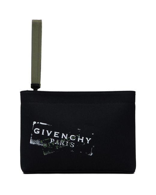 Givenchy Black Tote' Canvas Pouch for men