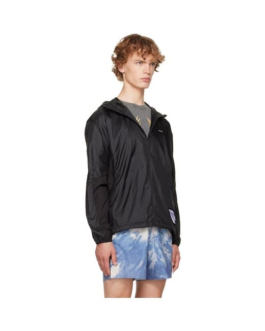 Satisfy Black Pertex Diamond Fuse Windbreaker Jacket for men