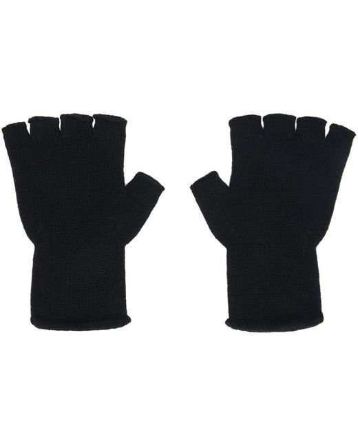 The Elder Statesman Black Ssense Exclusive Heavy Fingerless Gloves for men