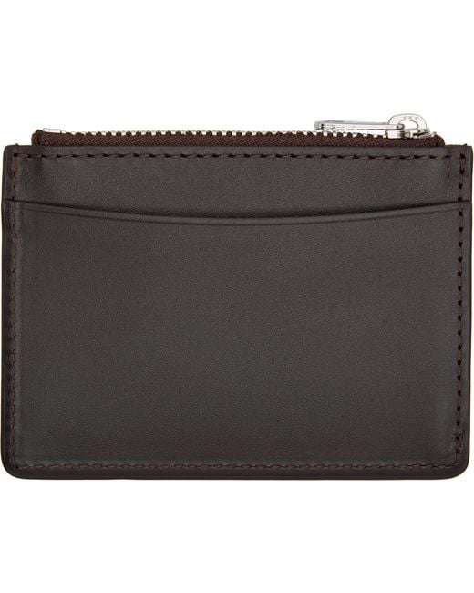 A.P.C. Black Paris Card Holder for men