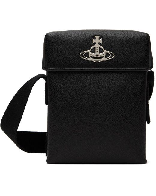 Vivienne Westwood Black Logo Messenger Bag for Men Lyst