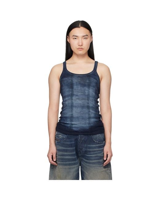 DIESEL Blue T-Urho Tank Top for men