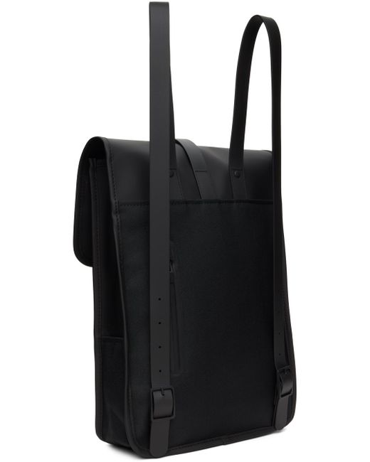 Rains Black Mini Backpack for men