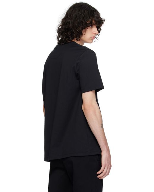 T-shirt noir à logo brodé Bally pour homme en coloris Black