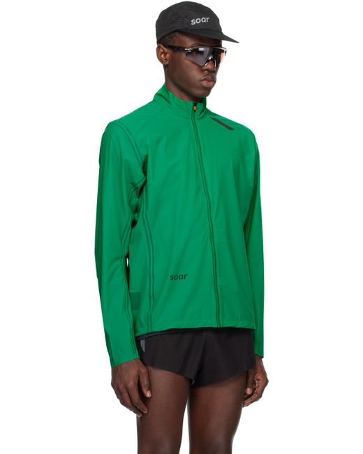 Soar Running Green Ultra Jacket for men