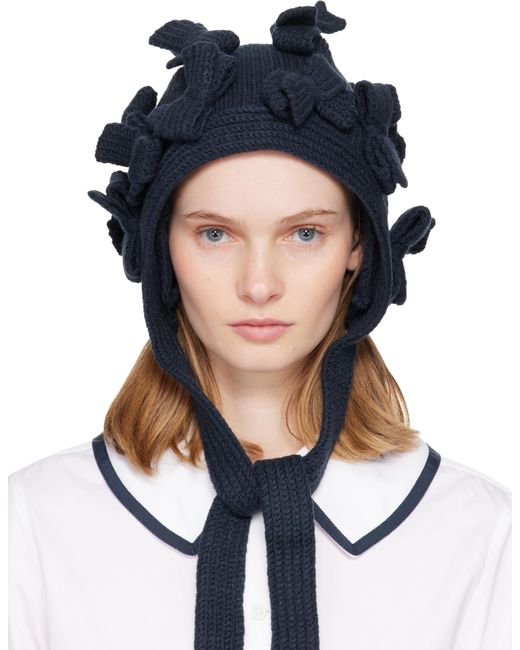 Comme des Garçons Blue Bow Bonnet Hood