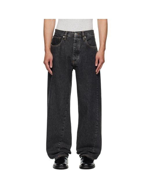 sunflower Black Wide Twist Jeans for men