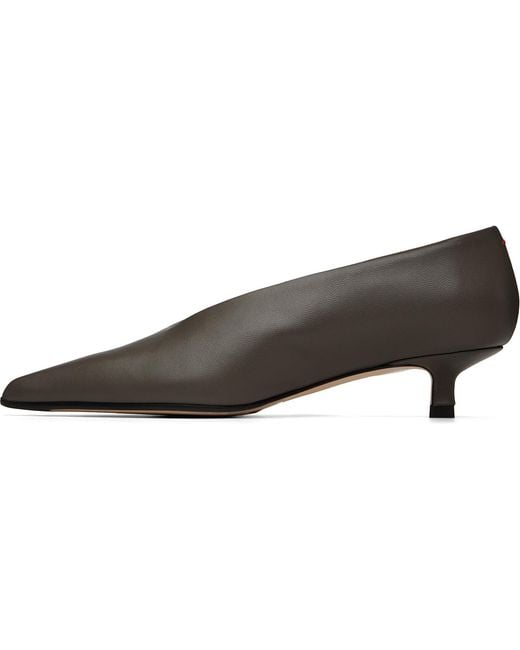 Aeyde Brown Clara Pointed-Toe Heels