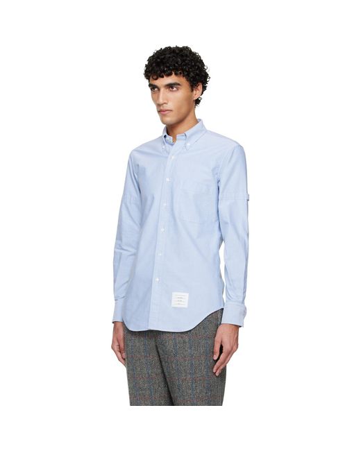 Thom Browne Blue Oxford Armband Shirt for men