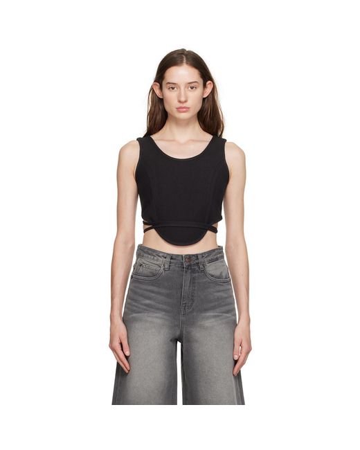 Low Classic Black Convertible Tank Top