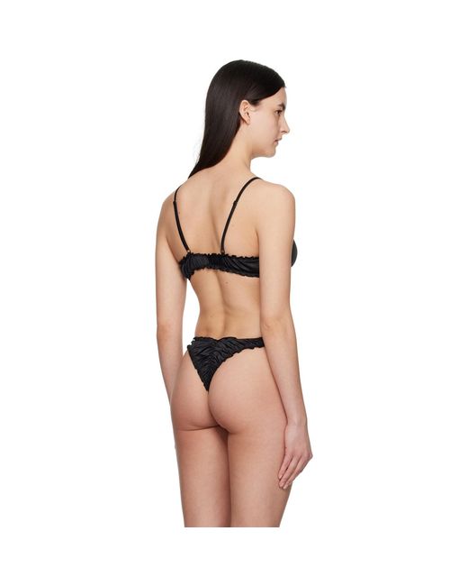 Shadowplay Black Ruffled Bra